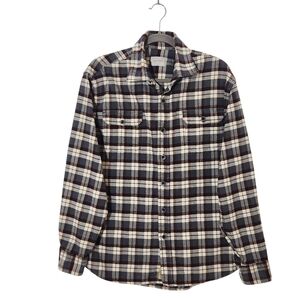 Jachs Brown and Gray Plaid Flannel Shirt Size Large Men's Plaid Flannel